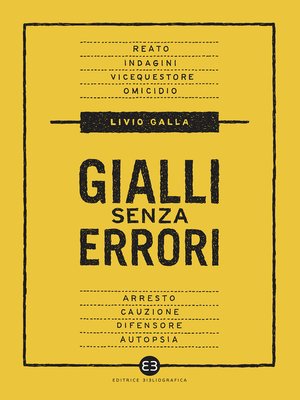 cover image of Gialli senza errori